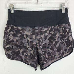 Athleta Running Free Printed Shorts Womens XXS 3.5 Inseam Lined Workout